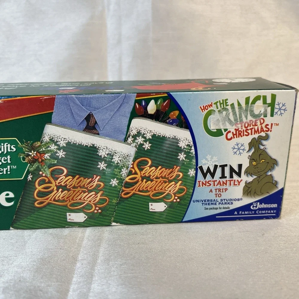 New-Vintage 2000 Ziploc Holiday Bags Easy Zipper 5 Medium Shirt Box Size Holiday